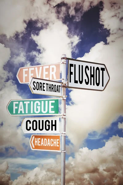 Composite image of flu shots — Stock Photo, Image