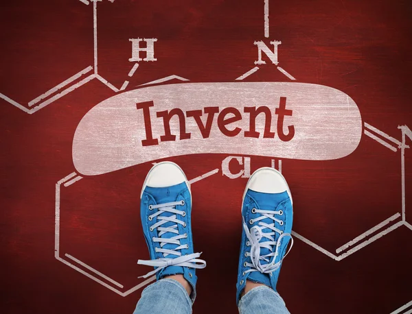 Invent against desk — Stock Photo, Image