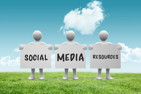 Composite image of social media resources — Stock Photo, Image