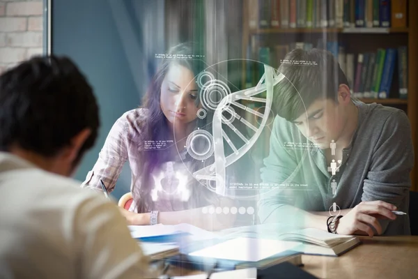 Composite image of illustration of dna — Stock Photo, Image