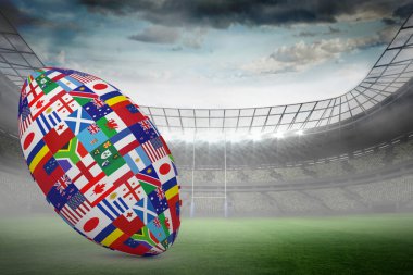 Composite image of rugby world cup international ball clipart