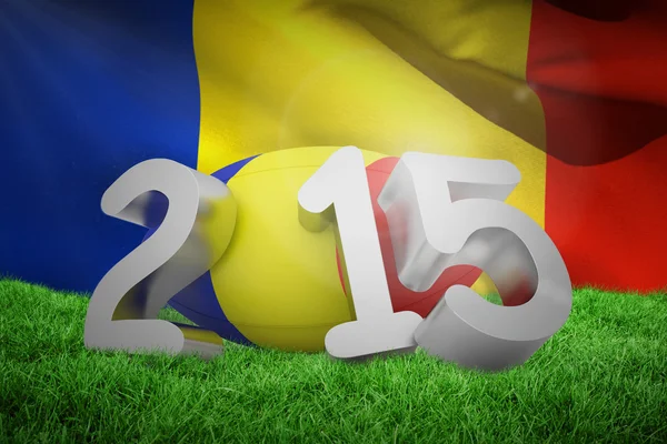 Romania rugby 2015 messaggio — Foto Stock