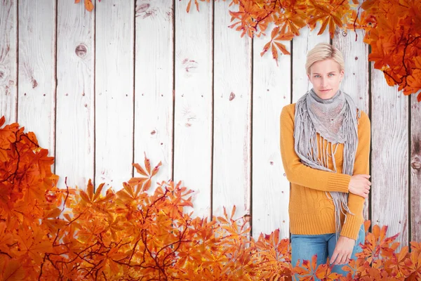 Smiling woman looking at the camera — Stock Photo, Image