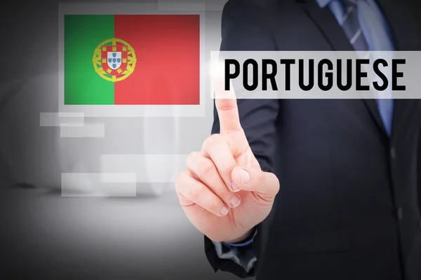 Portugiese gegen weißen abstrakten Raum — Stockfoto