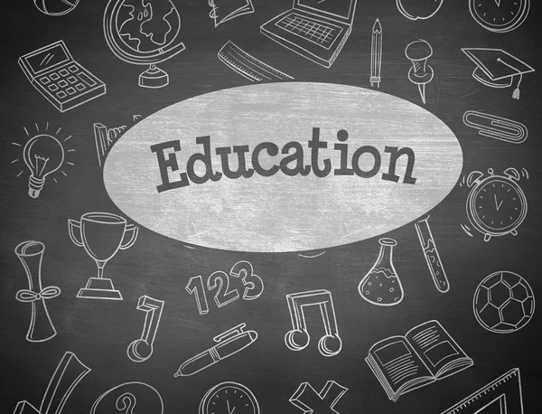 Education against black background — Stock Photo, Image