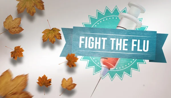 Luchar contra la inscripción de la gripe — Foto de Stock