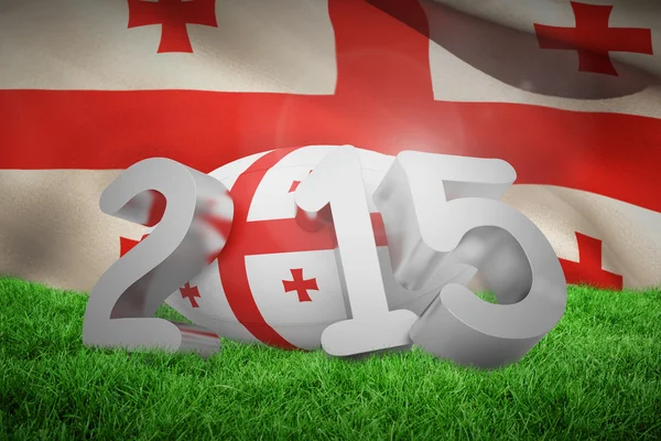 Imagem composta da mensagem georgia rugby 2015 — Fotografia de Stock