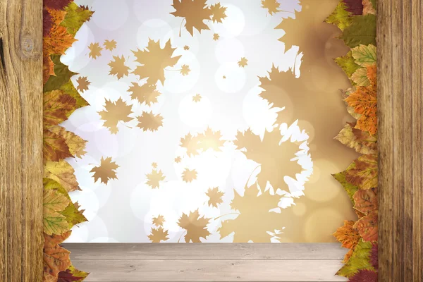 Composite image of autumn leaves pattern — Stock Photo, Image