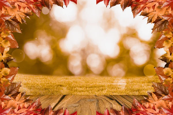 Composite image of autumn leaves pattern — Stock Photo, Image