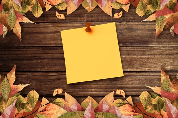 Composite image of pinned adhesive note — Stock Photo, Image