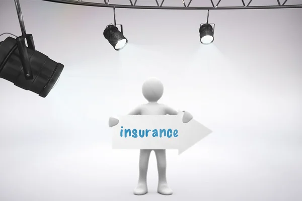 Insurance against grey background — Stock Photo, Image