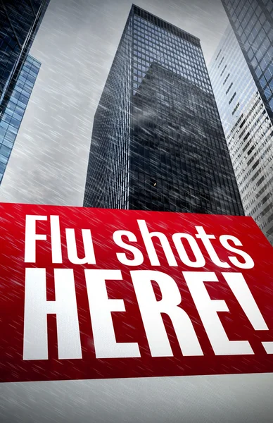 Grip aşısı burada birçok parçalardan oluşan imge — Stok fotoğraf