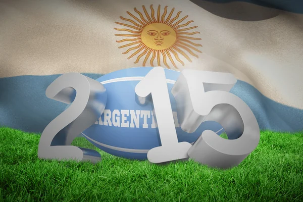 Argentína rögbi 2015 üzenet — Stock Fotó