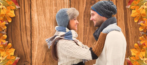 Young winter couple — Stock Photo, Image