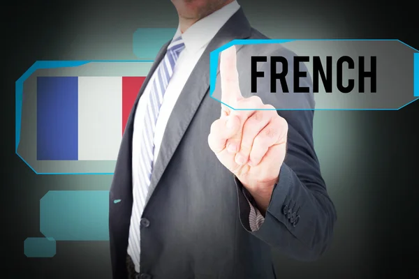 Word french and businessman — Stock Photo, Image