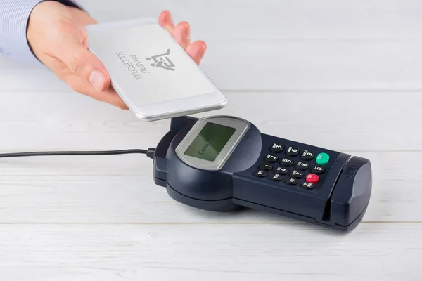 Trolley showing payment successful — Stock Photo, Image