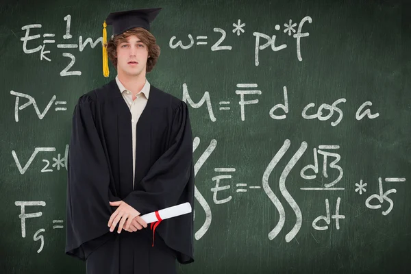 Image composite de l'étudiant en robe de mariée — Photo