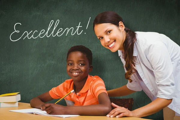 Excellent! against green chalkboard — Stock Photo, Image