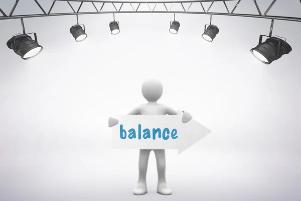 Balance against grey background — Stock Photo, Image