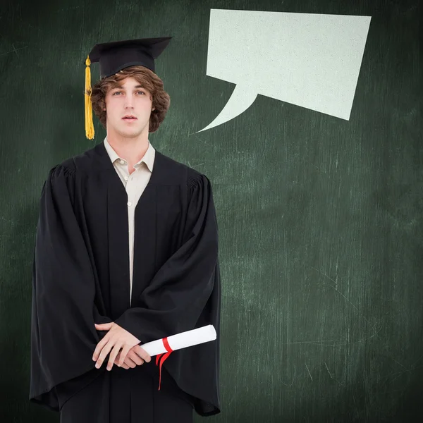 Student in graduate robe — Stock Photo, Image