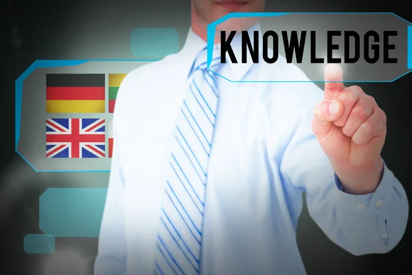 Word knowledge and businessma — Stock Photo, Image