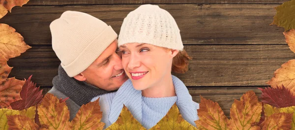 Pareja casual en ropa de abrigo — Foto de Stock