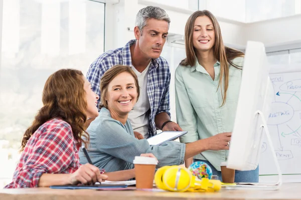 Casual business team having a meeting — Stock Photo, Image