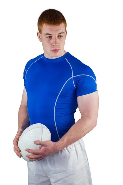 Rugby-Spieler mit Rugbyball — Stockfoto