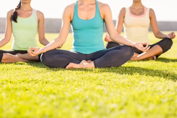 Mujeres haciendo yoga juntas — Foto de Stock