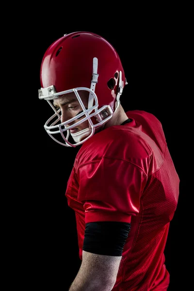 Concentrated american football player — Stock Photo, Image