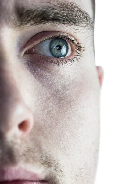 Man eye looking up — Stock Photo, Image