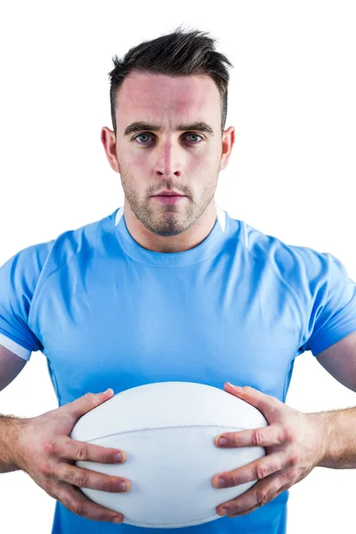 Rugbyspieler blickt in Kamera — Stockfoto