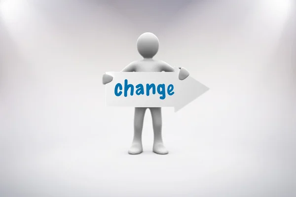 Change against grey background Stock Image