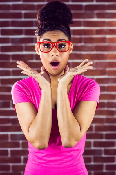 Beautiful surprised woman — Stock Photo, Image