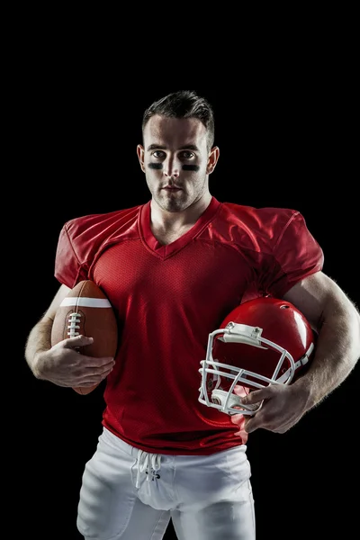 American football player looking at camera — Stock Photo, Image