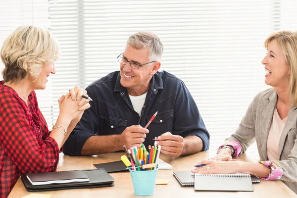 business team attending a meeting