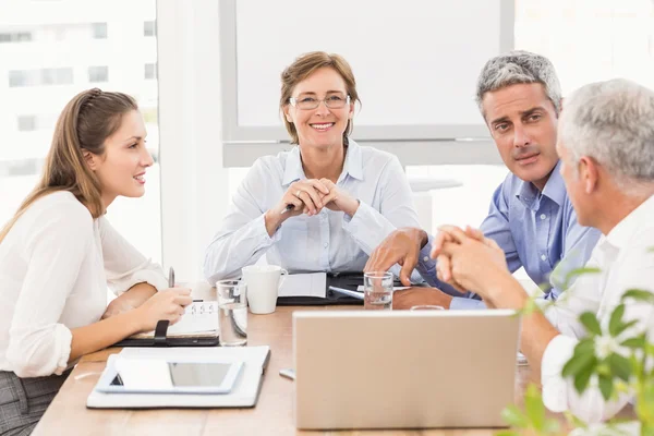 Smiling businesswomen  in a meeting — Stock Photo, Image