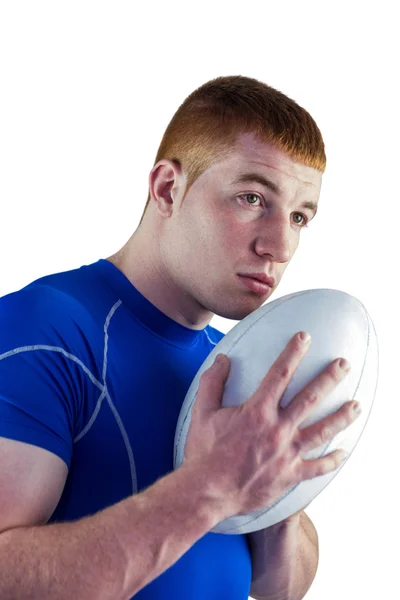 Jugador de rugby sosteniendo pelota de rugby —  Fotos de Stock