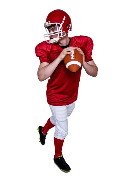 American football player about to make a pass — Stock Photo, Image