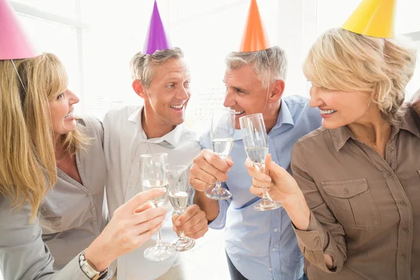 People making birthday toasts — Stock Photo, Image