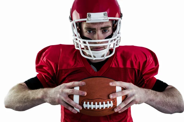 Fokussierter amerikanischer Fußballspieler — Stockfoto