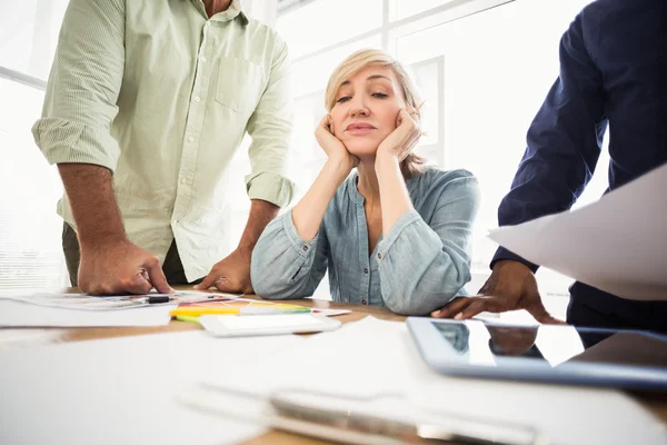 Businesswoman with eyes closed — Stock Photo, Image