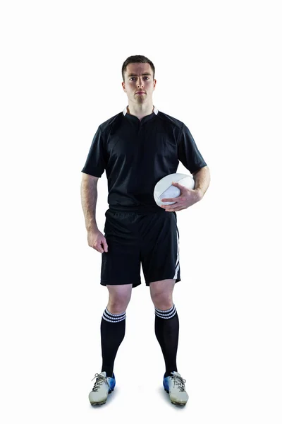 Rugbyspieler mit einem Rugbyball — Stockfoto