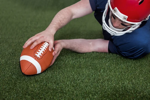 Voetbal speler scoren een touchdown — Stockfoto