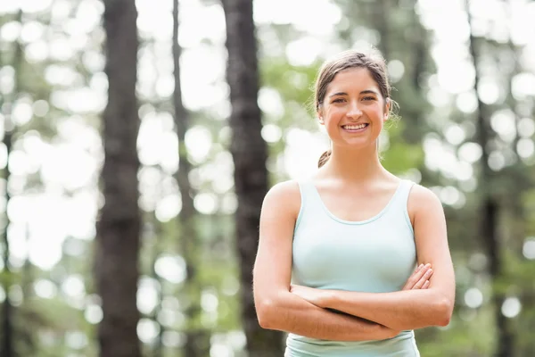 Jogger camera kijken — Stockfoto