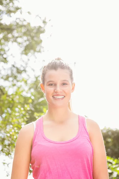 Blonde athlete looking at camera — Stock Photo, Image