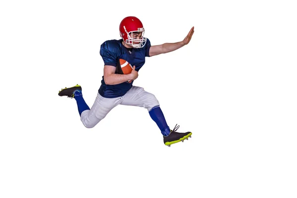 Player jumping with the ball — Stock Photo, Image