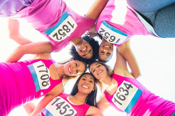 Five smiling runners — Stock Photo, Image