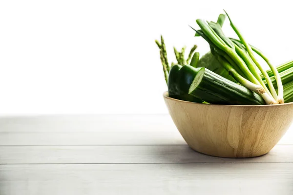 Green vegetables in bowl — Stock Photo, Image