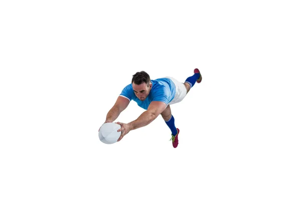 Rugby Player marque un essai — Photo